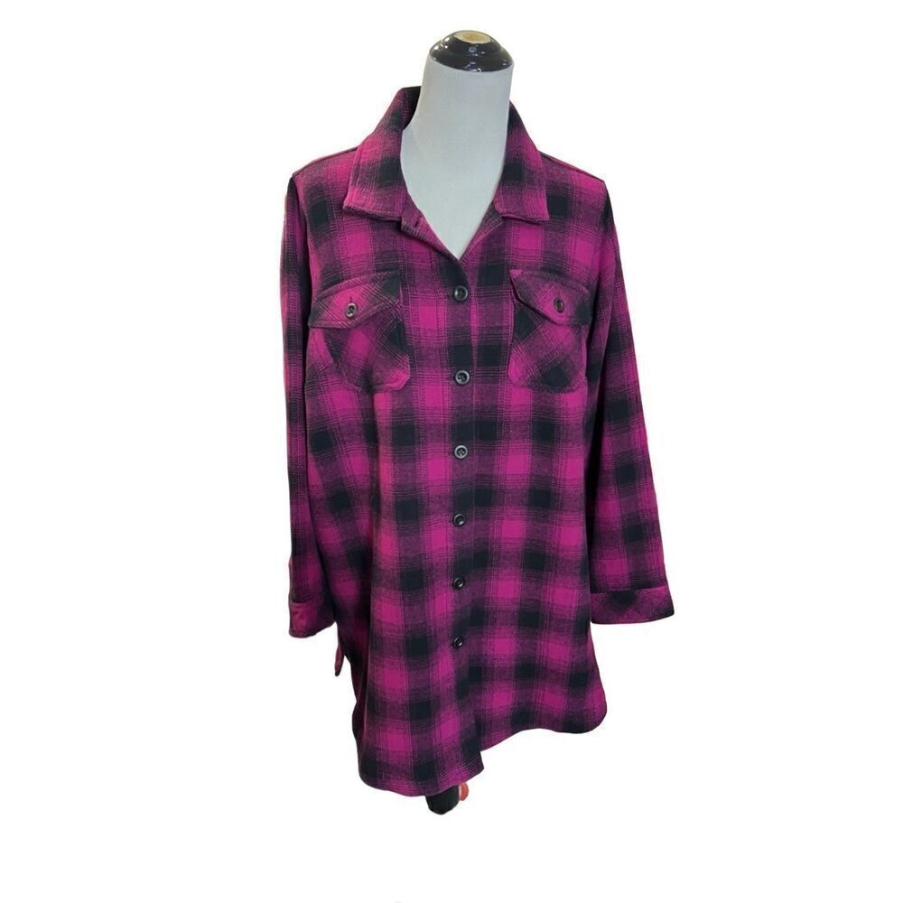 Torrid Cotton Midi Shacket Size 1 Fit Xl Or 1x - image 4